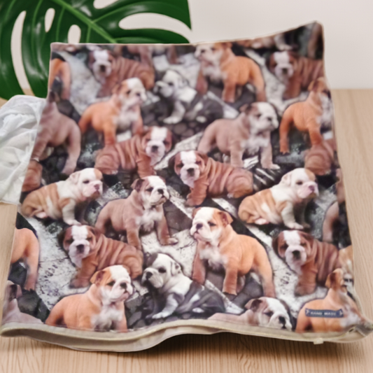 Kissenhülle 50x50 cm – Hundedruck, dekorativ & pflegeleicht