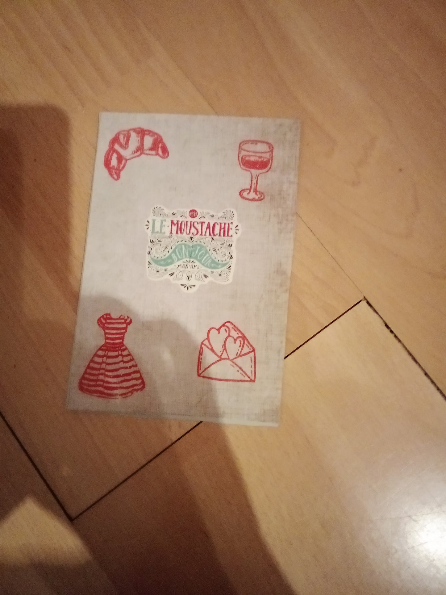 Selbstgemachte Karte „Moustache“ – 12x17 cm, handgefertigt